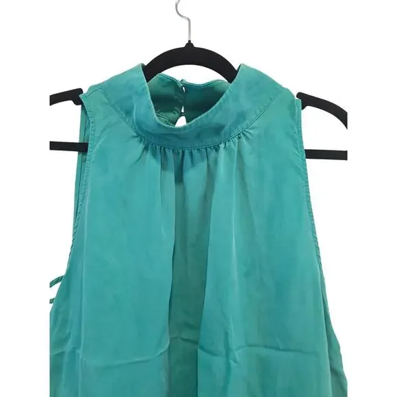 Free People Teal Sleeveless Top Size M Preloved - Picture 3 of 11